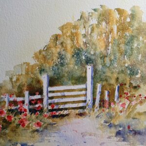 Watercolour Monochromatic White Gate - Part Two
